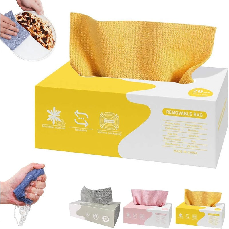 Reusable Pop-Up Microfiber Wipes