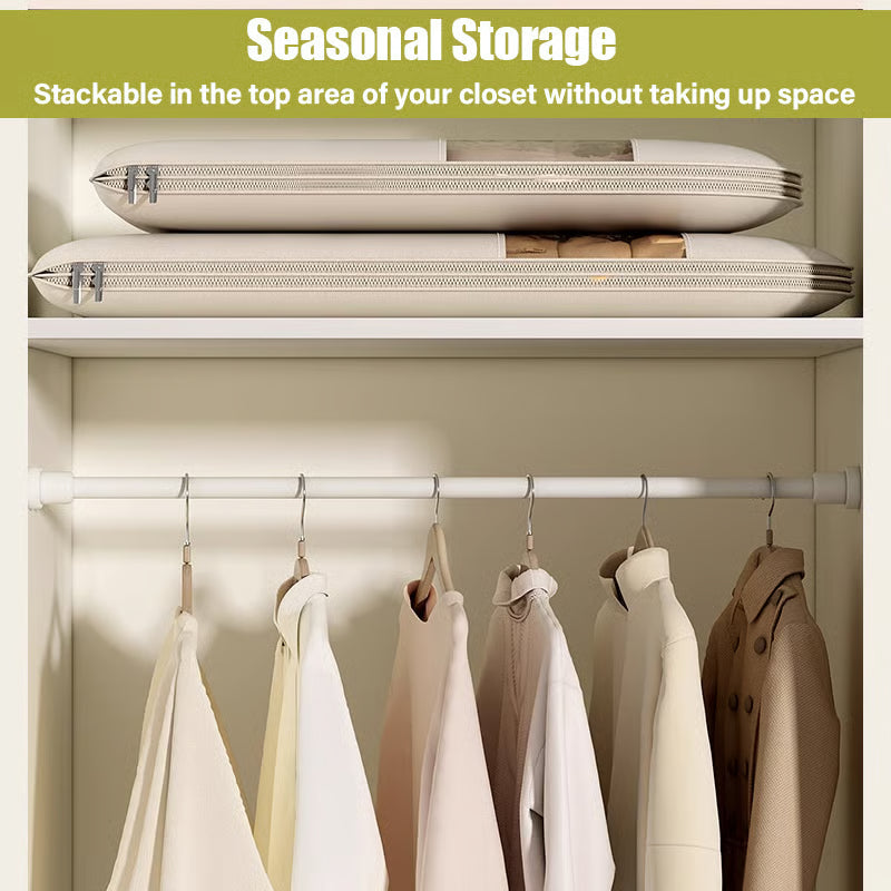 🔥2026 Space Saving Hanging Garment Bag with Self Compression Zipper