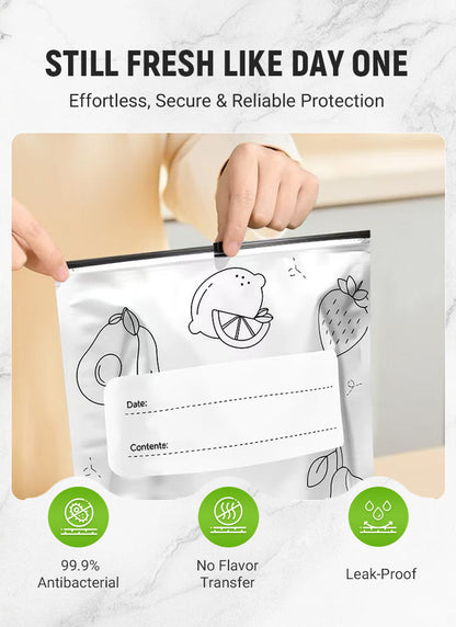 🔥Limited Sale: Buy 2 get 2 free!🍗 🥦Reusable Aluminum Foil Sealable Storage Bags