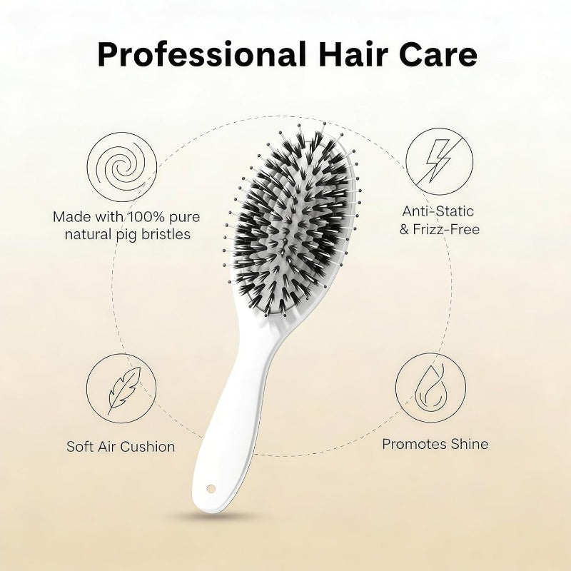 Natural Boar Bristle Hair Brush