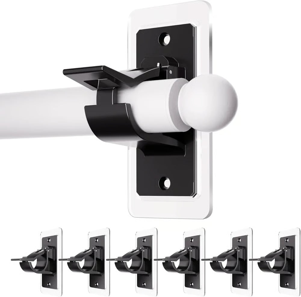 Heavy-Duty Self-Adhesive Rod Support Brackets
