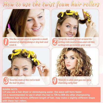 No-Heat Curling Rods Set