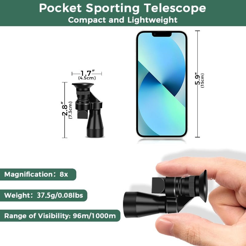 Compact 8x20 Pocket Monocular