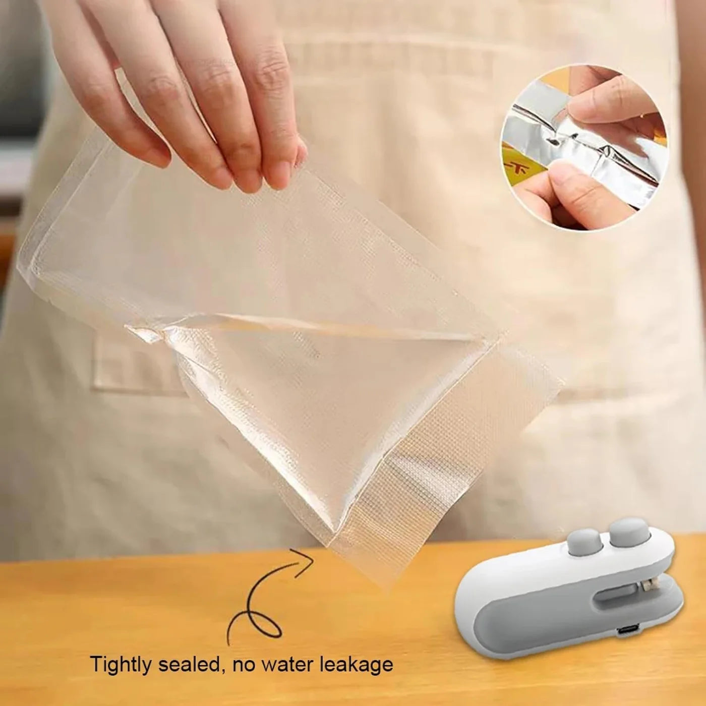 SealEase Mini 2-in-1 Sealer and Cutter with USB-C Charging