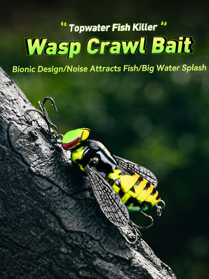 ✨ Last Day 49% OFF – 🐝 Bionic Wasp Topwater Lure That Triggers Explosive Strikes