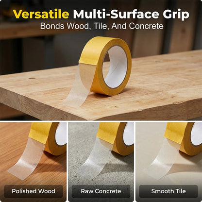 High-Tack Double-Sided Mesh Tape - Heavy Duty Grid Adhesive