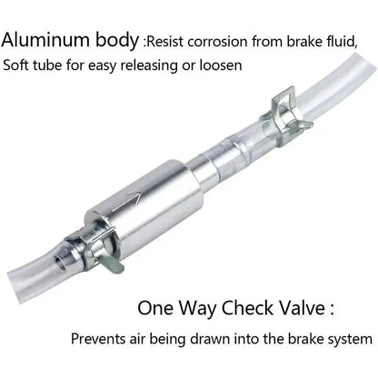 Brake Bleeder Hose - One Way Check Valve Tube Bleeding Tool Kit For Hydraulic System Bleeding
