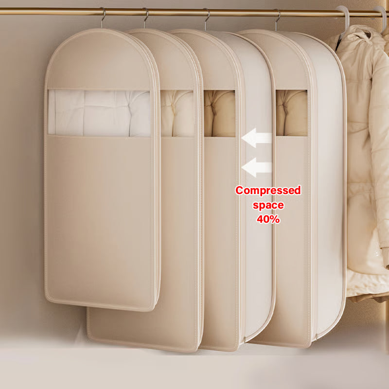 🔥2026 Space Saving Hanging Garment Bag with Self Compression Zipper