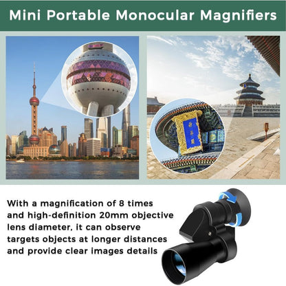 Compact 8x20 Pocket Monocular