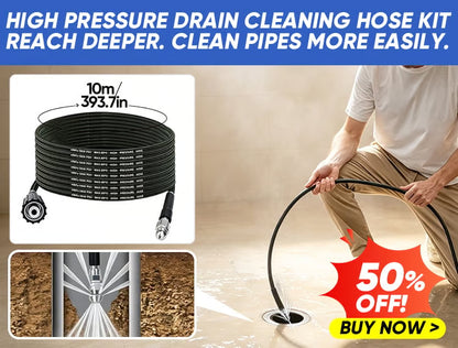 High Pressure Drain Cleaning Hose Kit