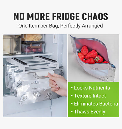 🔥Limited Sale: Buy 2 get 2 free!🍗 🥦Reusable Aluminum Foil Sealable Storage Bags