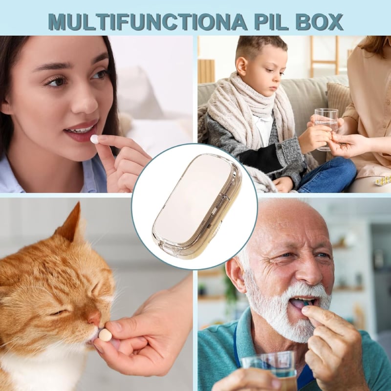 Portable Pill Cutter with Adjustable Slots