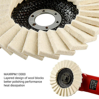 Layered Wool Flap Disc
