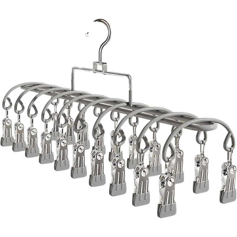 Compact 20-Clip Drying Rack