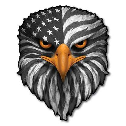 Reflective Eyes Eagle Decal