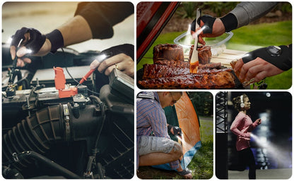 Hands-Free LED Flashlight Waterproof Gloves
