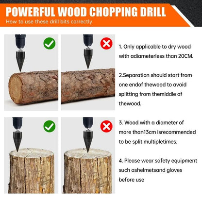 Wood Splitting Drill Bit
