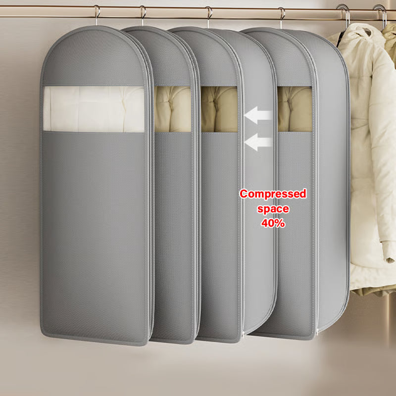 🔥2026 Space Saving Hanging Garment Bag with Self Compression Zipper