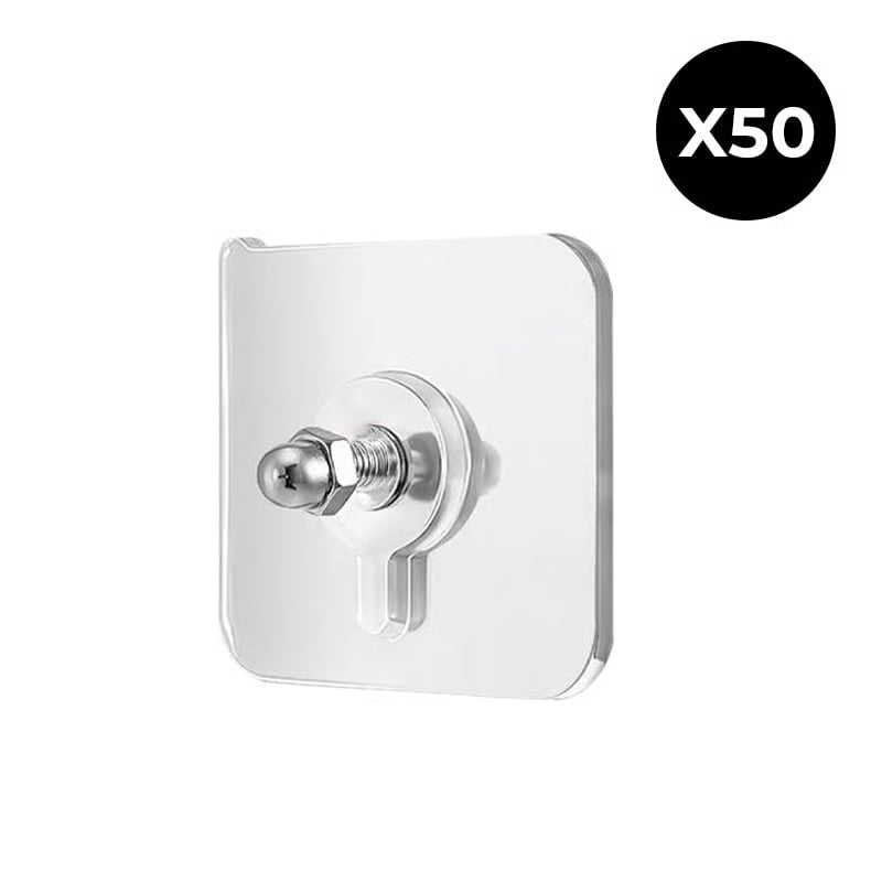 Traceless Self-Adhesive Screw Hooks | No-Drill Wall Anchors (10-Piece Set)