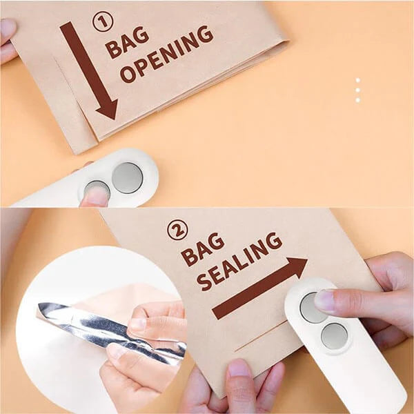 SealEase Mini 2-in-1 Sealer and Cutter with USB-C Charging