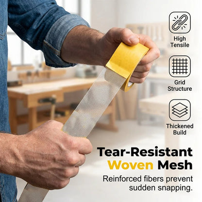 High-Tack Double-Sided Mesh Tape - Heavy Duty Grid Adhesive