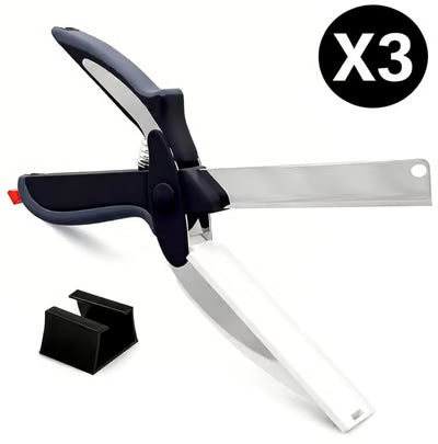 Professional Stainless Steel 2-in-1 Kitchen Scissors with Integrated Cutting Board
