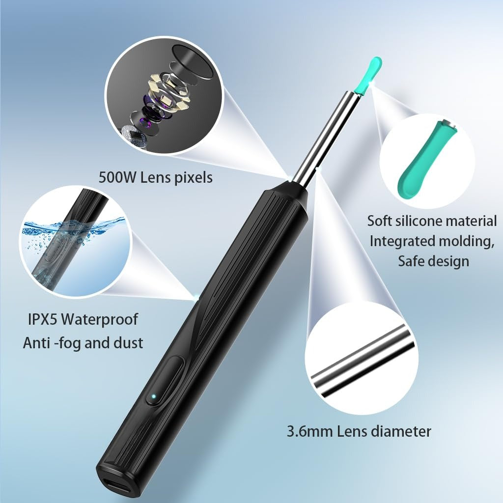Eptchn 1080P Wireless Otoscope Ear Wax Removal Camera