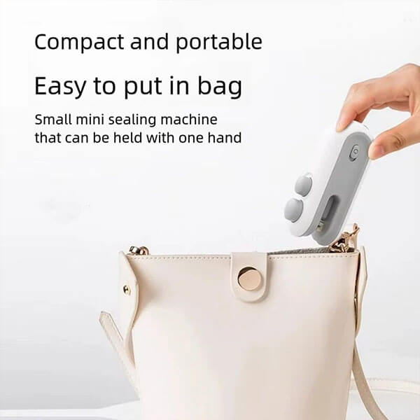 SealEase Mini 2-in-1 Sealer and Cutter with USB-C Charging