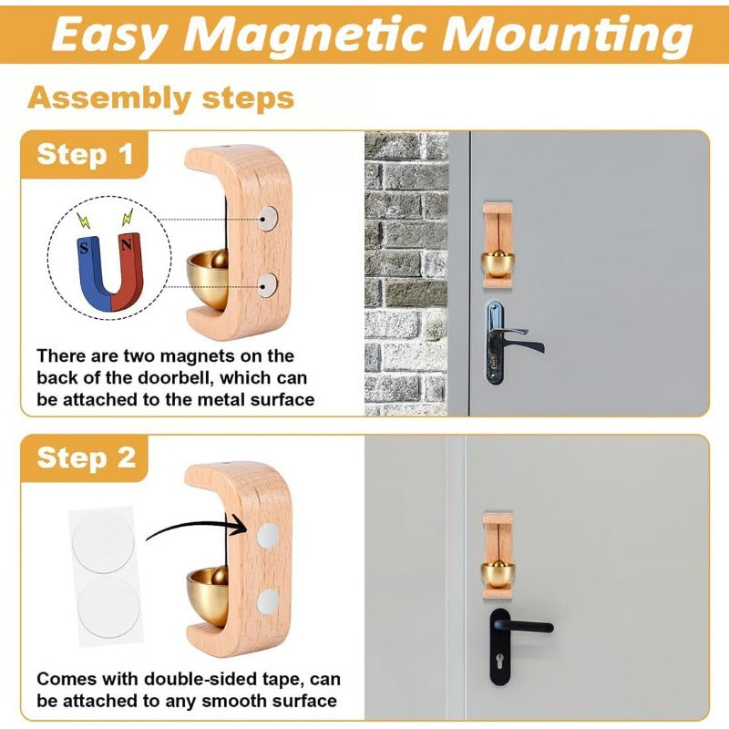 Magnetic Wooden Doorbell