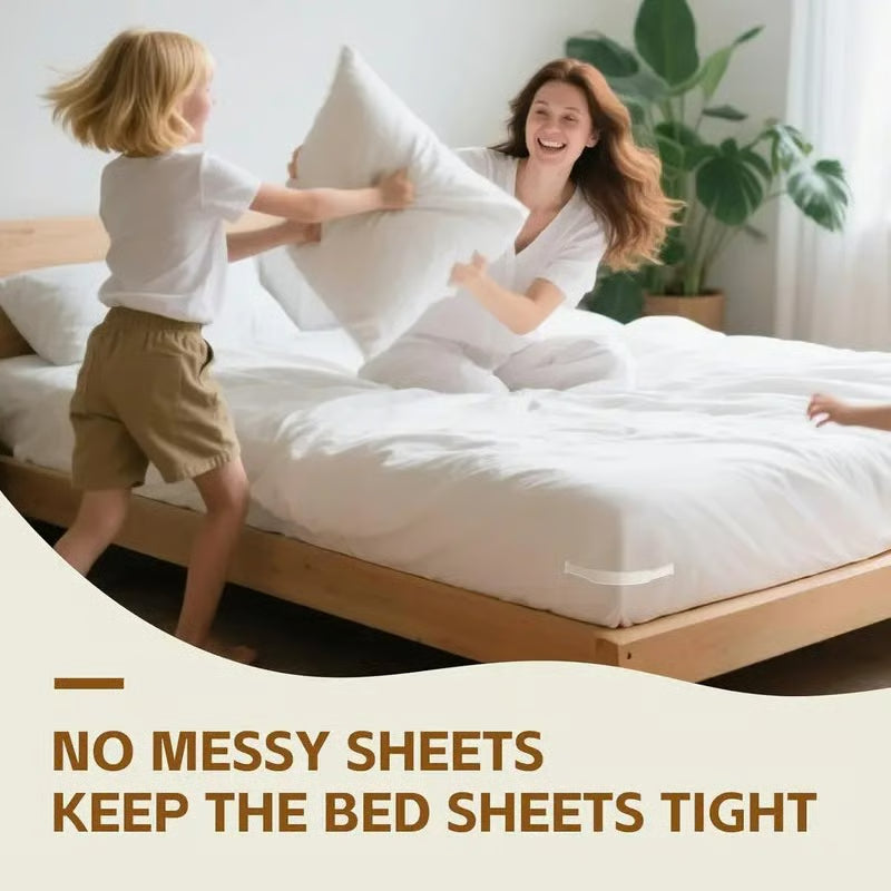 🔥4-Pack Universal Heavy-Duty Bed Sheet Holder Straps No-Slip Peace of Mind