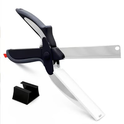 Professional Stainless Steel 2-in-1 Kitchen Scissors with Integrated Cutting Board