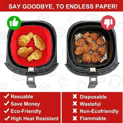 Silicone Air Fryer Liner – Reusable Baking Basket