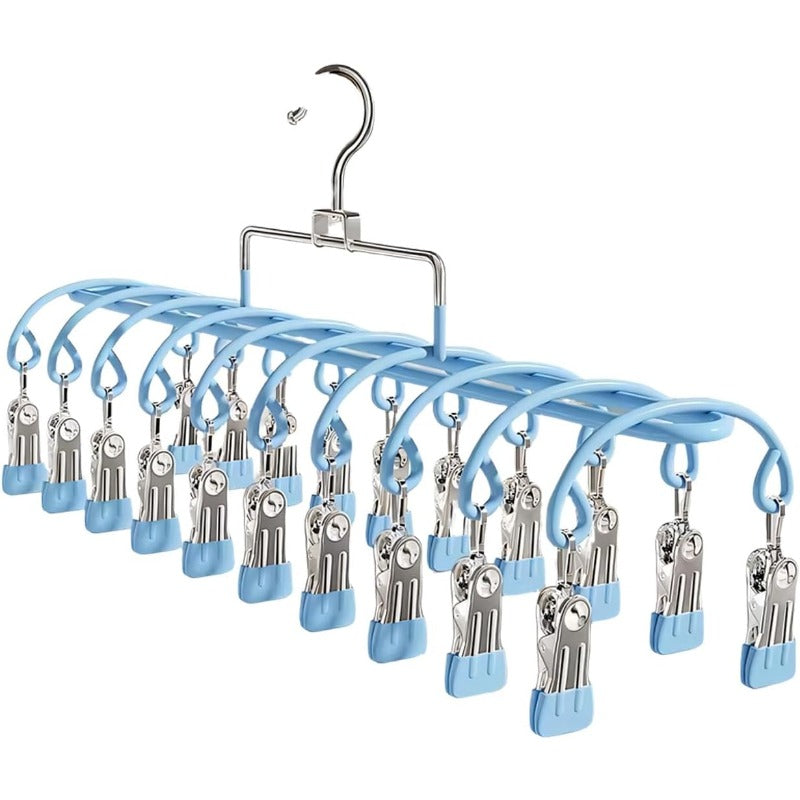 Compact 20-Clip Drying Rack
