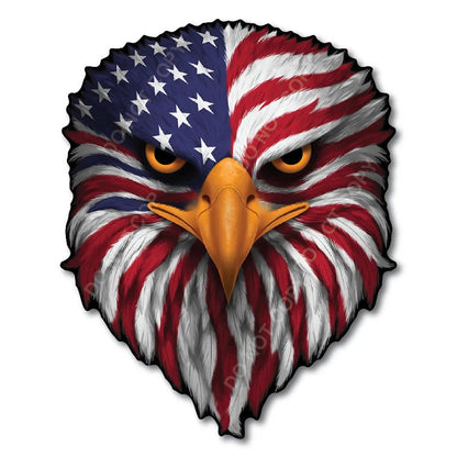 Reflective Eyes Eagle Decal