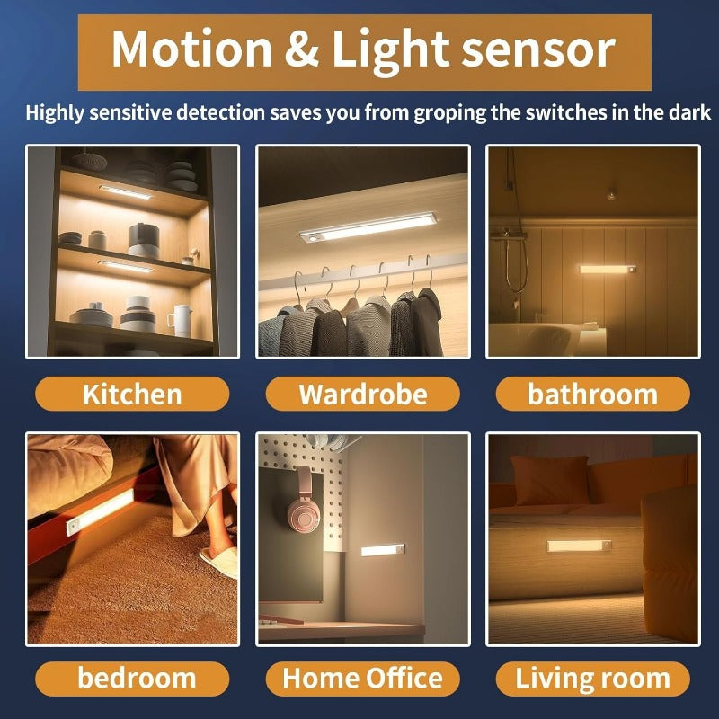USB Rechargeable LED Motion Sensor Cabinet Light