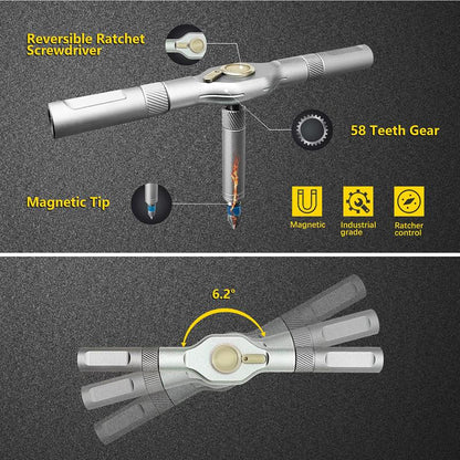Versatile 24-in-1 Ratchet Screwdriver Set