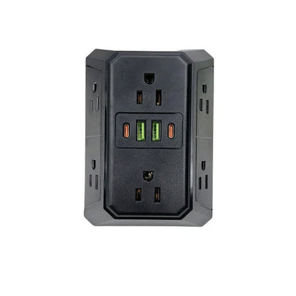 Professional 6-Outlet High-Capacity Wall Plug Power Extender