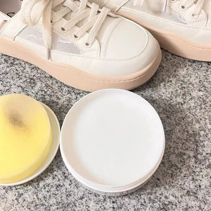 White shoe cleaning cream