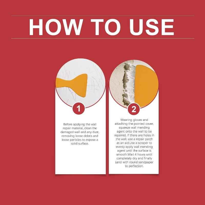 Quick-Dry Wall Repair Paste Kit