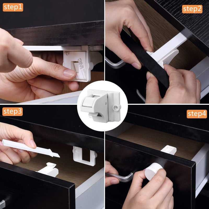 Invisible Child Safety Drawer Locks