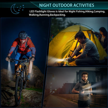 Hands-Free LED Flashlight Waterproof Gloves
