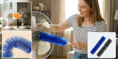 Fan cleaning brush