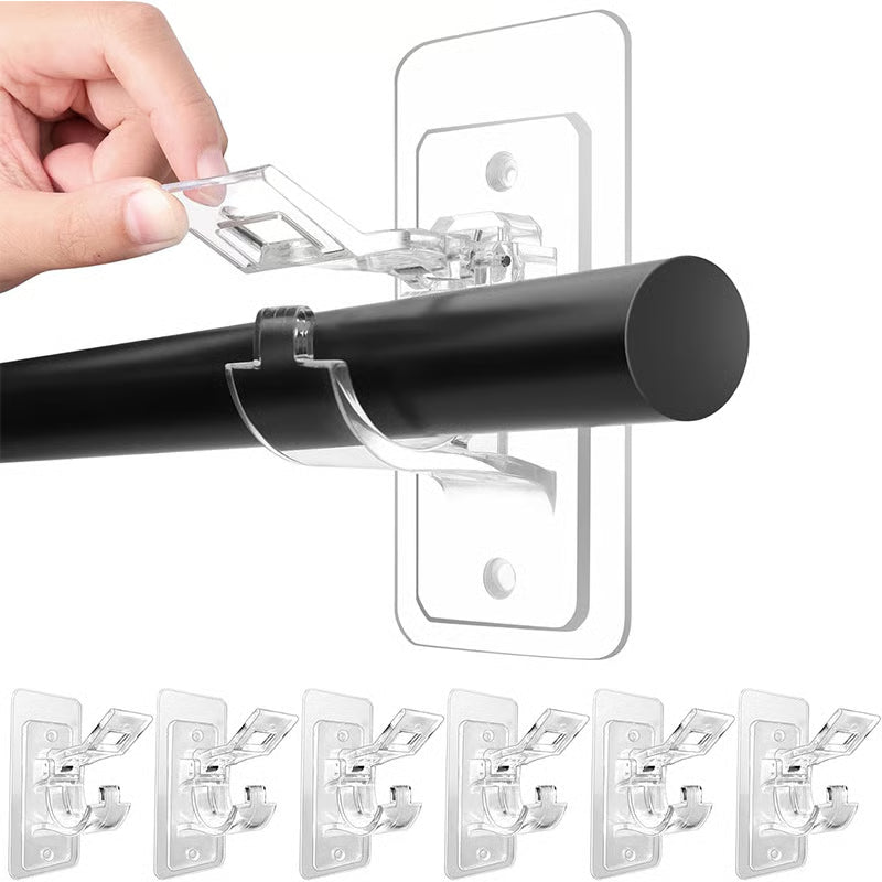 Heavy-Duty Self-Adhesive Rod Support Brackets