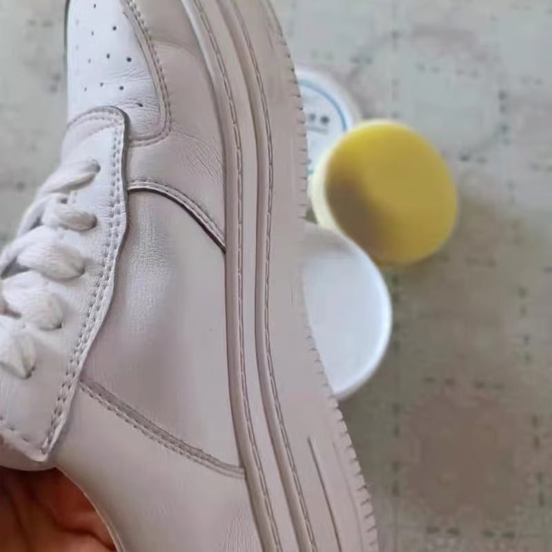 White shoe cleaning cream