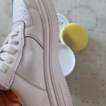 White shoe cleaning cream
