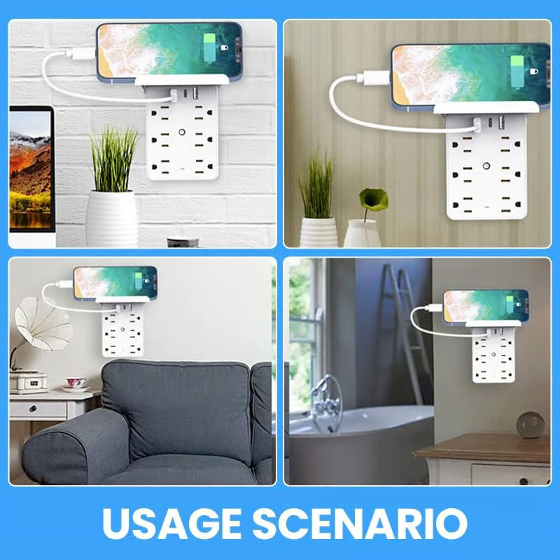 Multi-Functional Power Strip with Panel