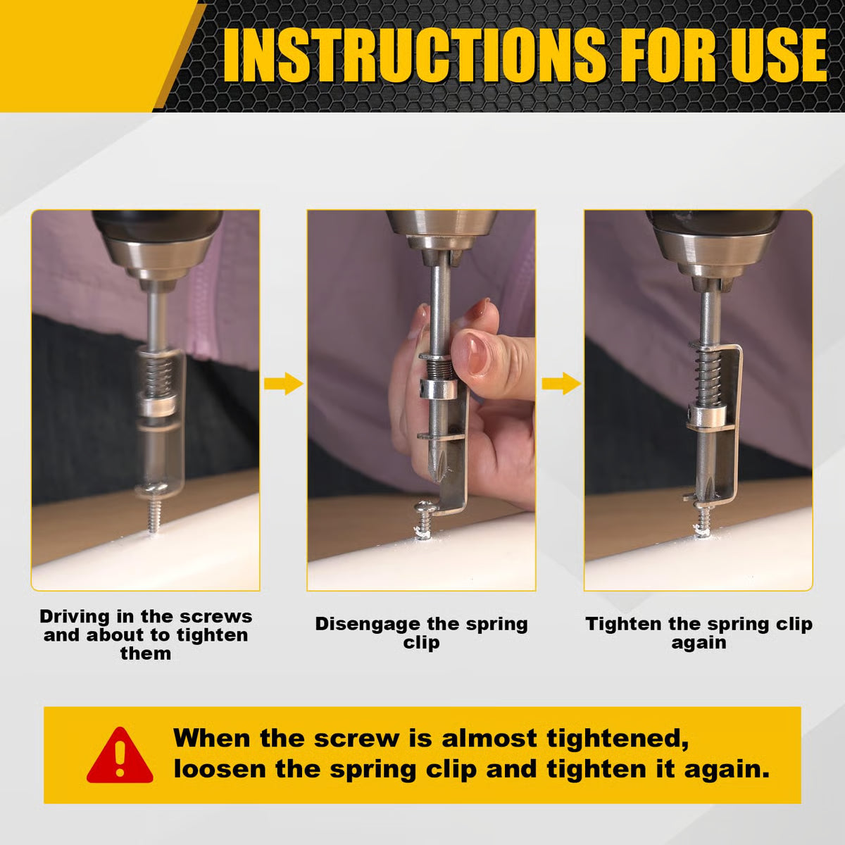 2 Pcs Spring-loaded Screw Holder Bit