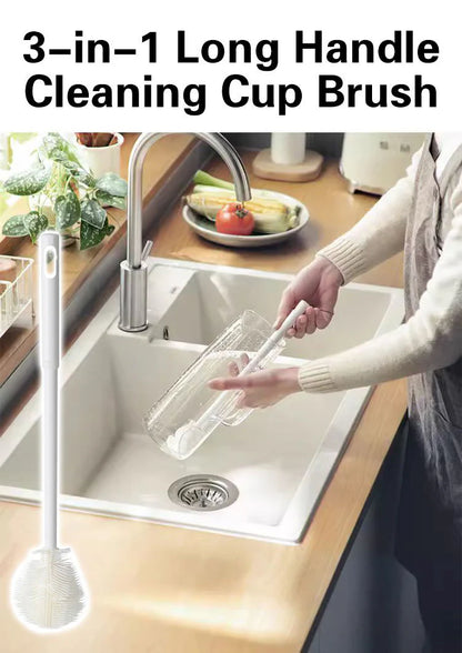 3-in-1 Long Handled Cleaning Cup Brush