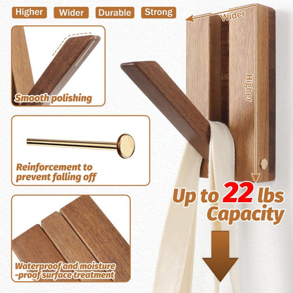 Solid Wood Piano Key Coat Hook