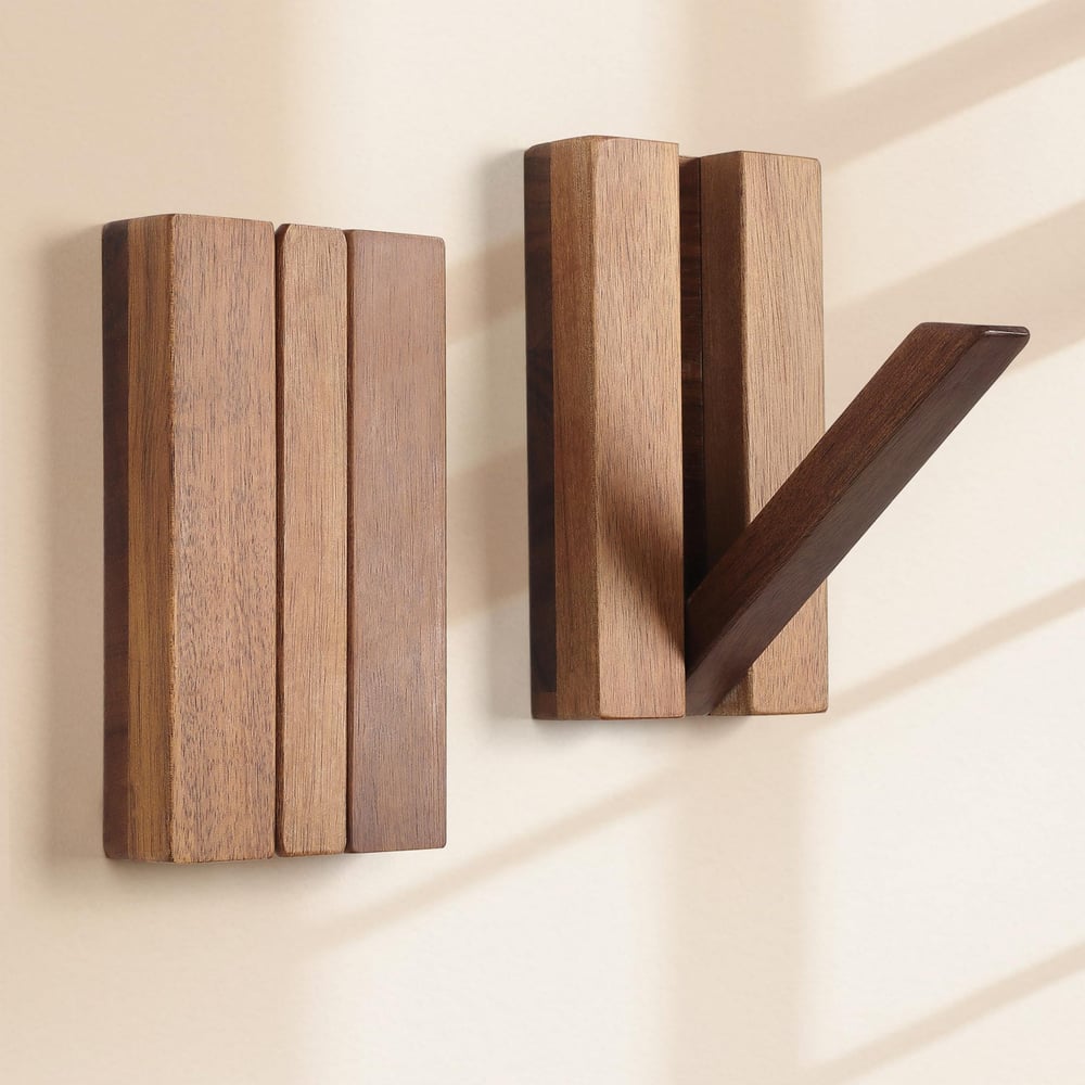 Solid Wood Piano Key Coat Hook